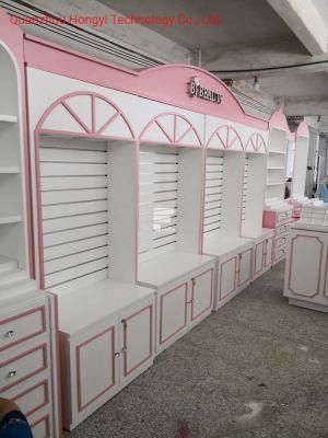 Custom Cosmetics Store Furniture Makeup Exhibition Rack with Light Display Unit Cosmetic Display Stand