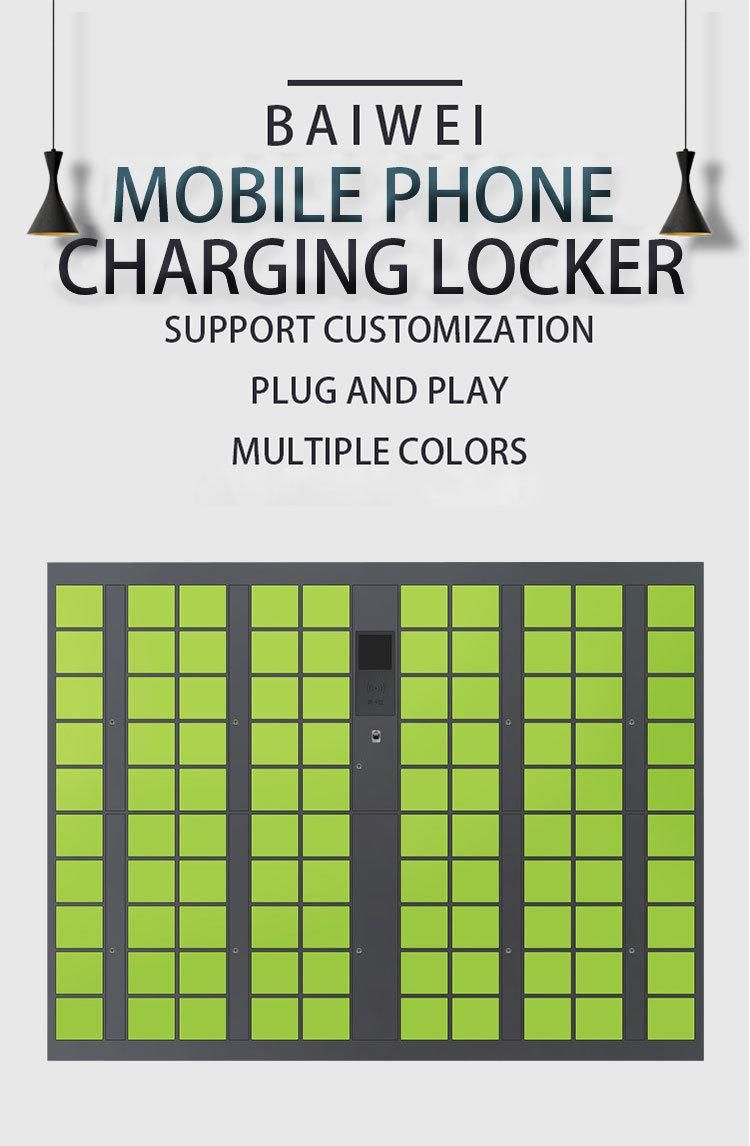 Public Charger Lockers Station Metal Drawer Smart Phone Charging Cabinet