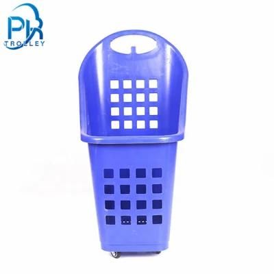 70L Big Basket Trolley Supermarket Shopping Basket with 4 Wheels