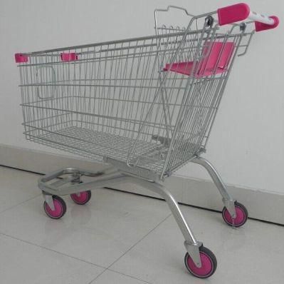 New Design 100L European Style Supermarket Trolley Cart