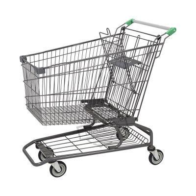 High Quality Hypmarket American Shopping Cart with 4wheels