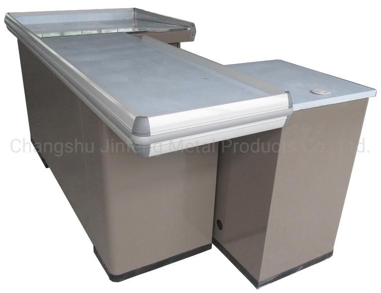 Supermarket Cashier Desk Store Fixture Metal Checkout Counter Jf-Cc-060