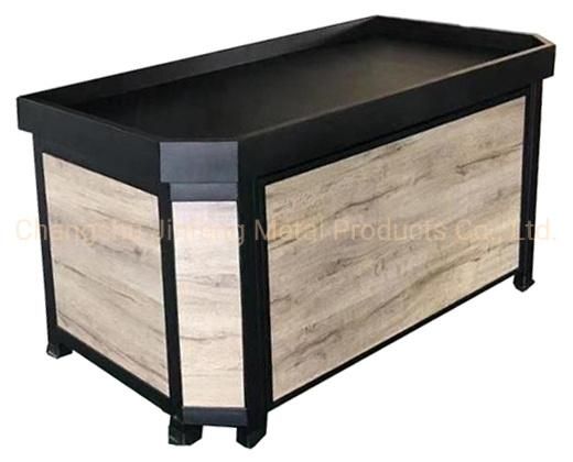 Supermarket Equipment Metal and Wooden Display Rack Storage Rack