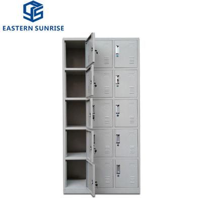 High Quality Durable Clothes Cabinet Steel Locker 15 Door
