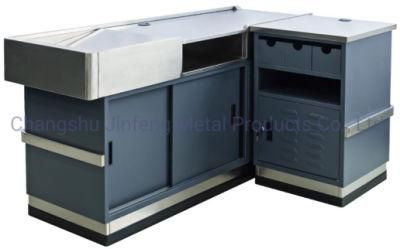Supermarket Customized Cash Table Metal Checkout Counters