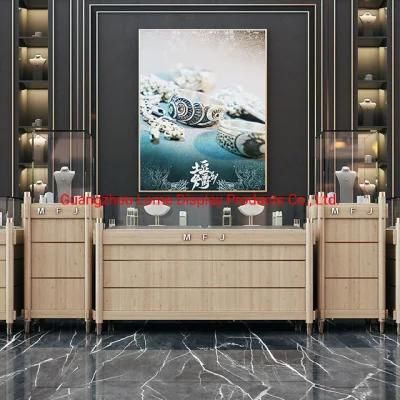 Customized Interior Design Luxury Jewelry Display Showcase Cabinet