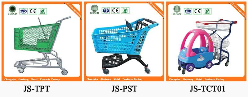 Hot Selling Supermarket Plastic Shopping Trolley (JS-PST01)