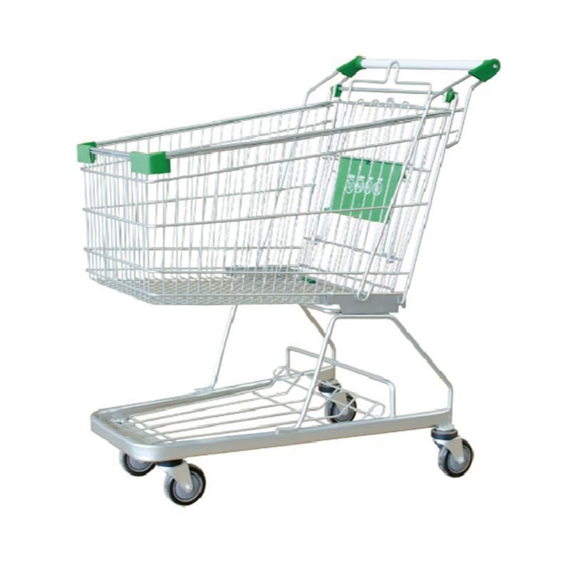 5 Inches PU Flat Wheels Supermarket Shopping Trolley