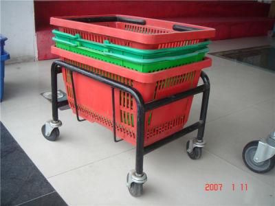 Powder Coated Metal Shopping Basket Collector