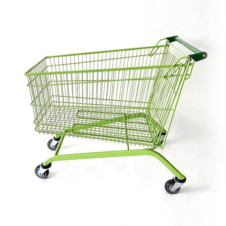 Grocery 175L Heavy Duty Rolling Steel Shopping Trolley