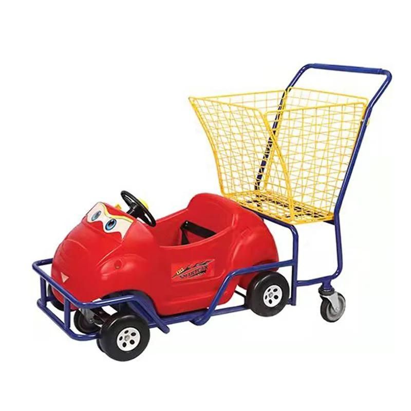 High Quality Plastic Shopping Cart Supermarket Children Trolley