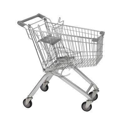 China European Supermarket Metal 125L Cart for Sales