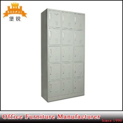 Chinese Factory Metal Gym/School Clothes Steel 15 Doors Locker/Wardrobe