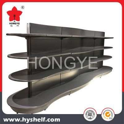 New Style Curved Supermarket Display Shelving Unit