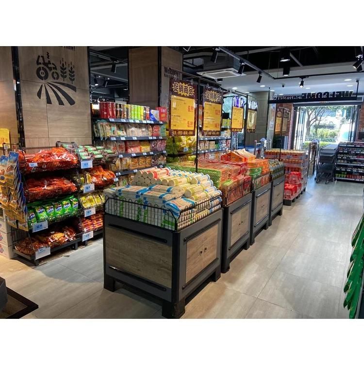 Large Capacity Supermarket Display Shelves Exhibition Promotion Desk