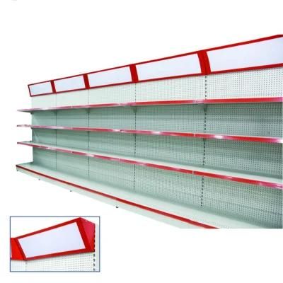 Single Supermarket Gondola Display Pegboard Shelf