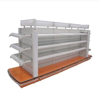 Luxury Supermarkt Cosmetics Display Shelves with Light Glass Layer Board