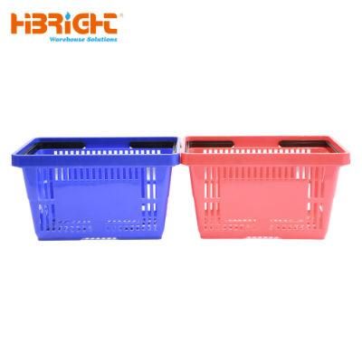 Supermarket Grocery Plastic Single Handle Shopping Basket