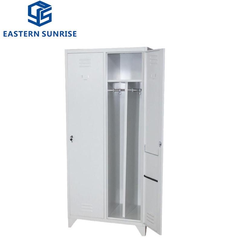 Chinese Factory Steel Bedroom Furniture 2 Door Metal Locker