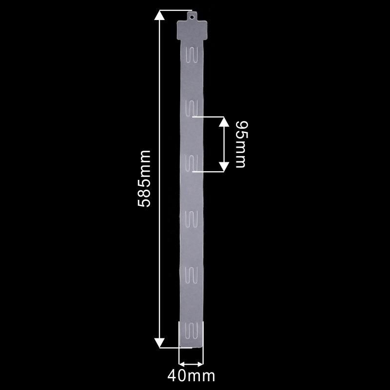 Supermarket Merchandising Plastic Clip Strip with 6 Hooks