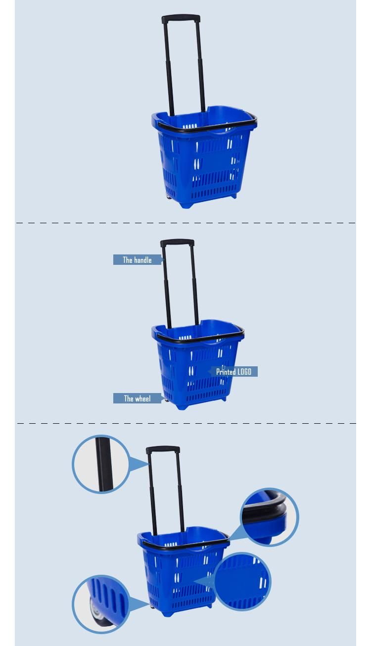Two Small Rod Hand Basket for Supermarket