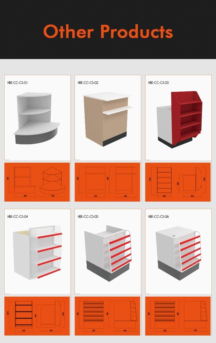 Customized Metal Wooden and Marble Checkout Counter for Retail Shops