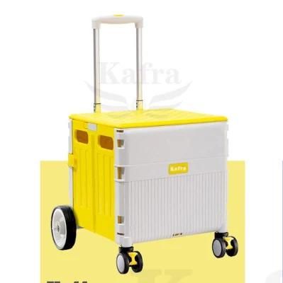 High Quality Mobile Shopping Cart with Universal Wheels Movable Luggage Trolley