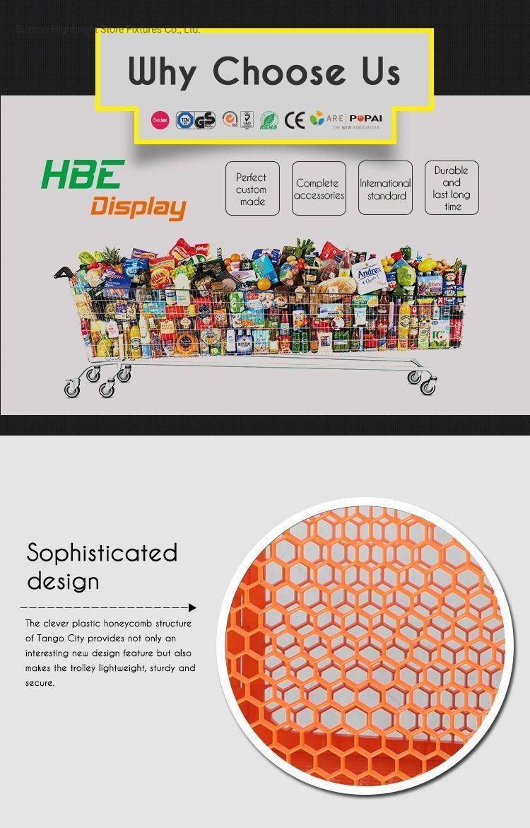 Supermarket Plastic Customized Trolley for Hypermarket