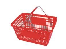 Wholesale Supermarket Plastic Rolling Shopping Baskets with Wheels 09063