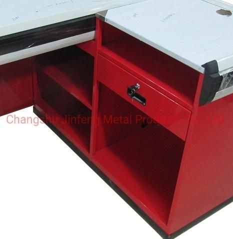 Supermarket Checkout Counter Shopping Mall Metal Cashier Desk