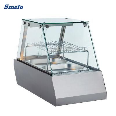 60L Stainless Steel Commercial Hot Food Display Pizza Warmer Showcase