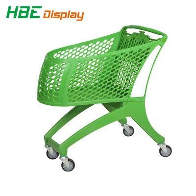 Plastic Shopping 100L Supermarket Trolley Dimensions for Hypermarket