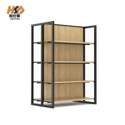 Wholesale New Style Wood Grain Racks Supermarket Gondola Shelf