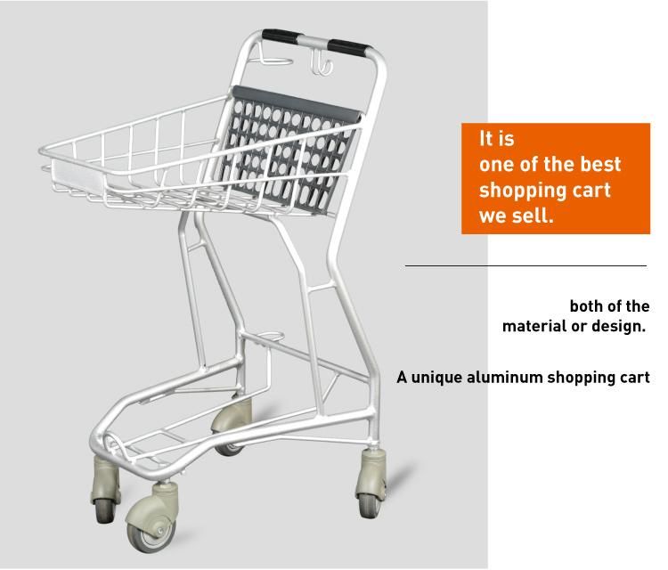 Light Weight Full Aluminum Shopping Trolley Cart for Convenience Store
