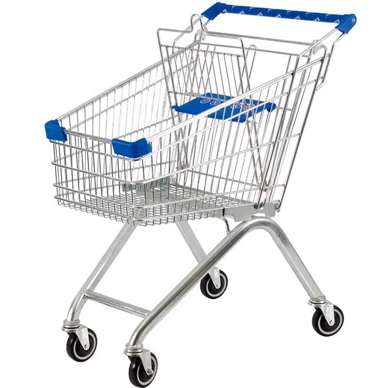 Foldable Wholesale European Style Plastic and Steel Shopping Trolley