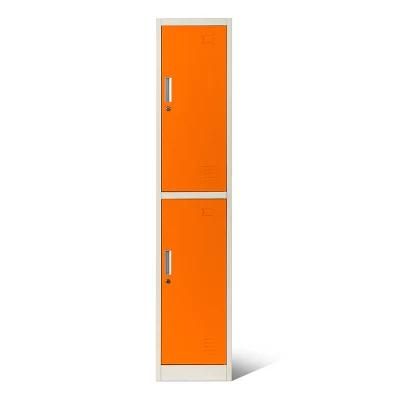 Kd Metal Single 2 Door Personal Locker for Staff with Hanger and Shelf