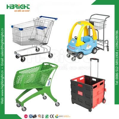 Factory Direct Wholesale Different Style Supermakket Shopping Trolley Cart for Sale