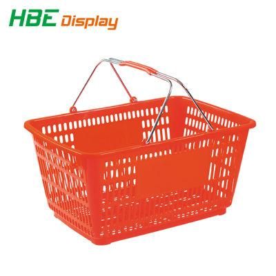 Shopping Orange Plastic Baskets for Supermarkets