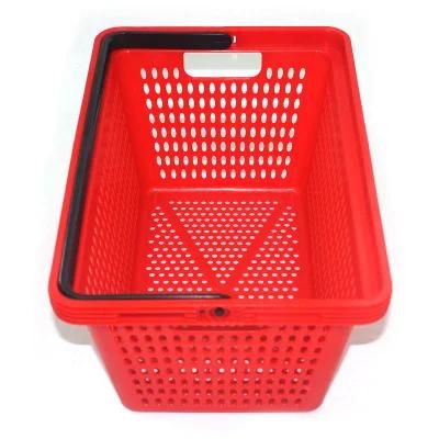 Good-Designed Supermarket Single-Handle Plastic Shopping Basket