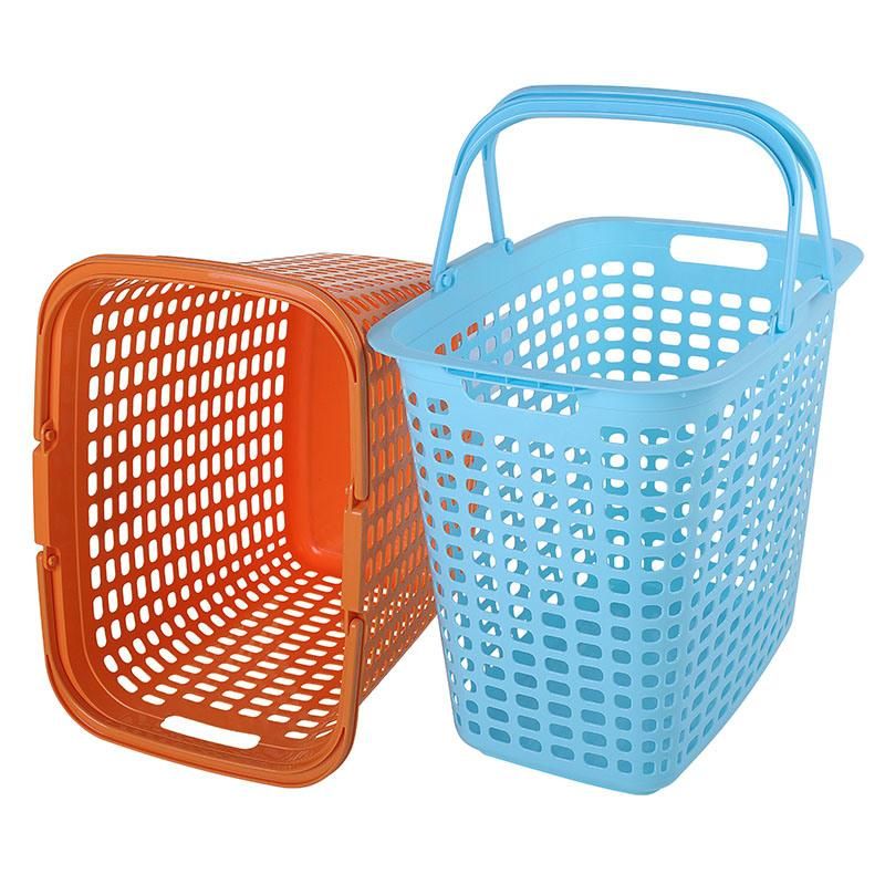 Customized Wholesale Plastic Storage Cloth Laundry Basket with Handle