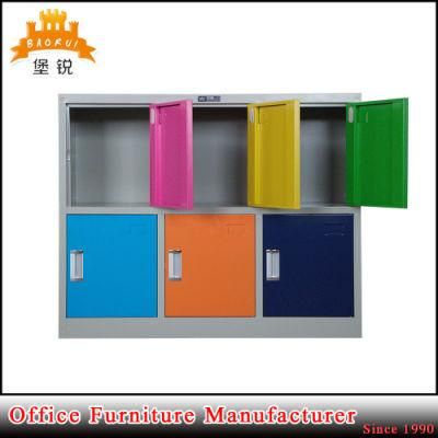 Colorful Small 6 Door Student Storage Cabinet Metal Locker