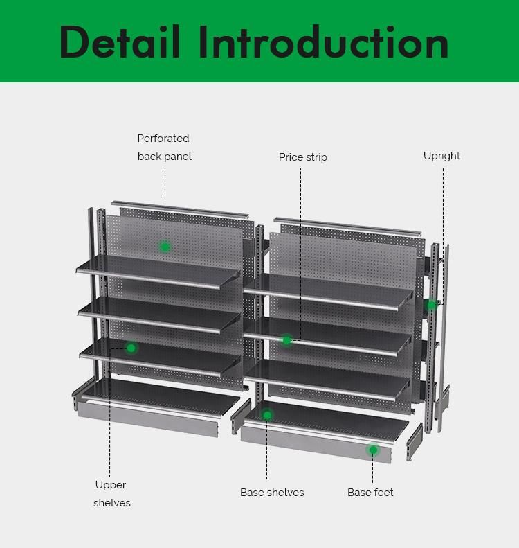 Customized Layer and Light Duty Style Gondola Store Steel Shelf for Checkout Counter