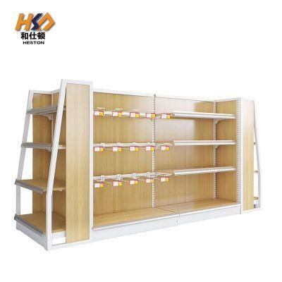 Good Quality Floor Wood Advertising Display Sign Supermarket Shelf for Shopping Mall