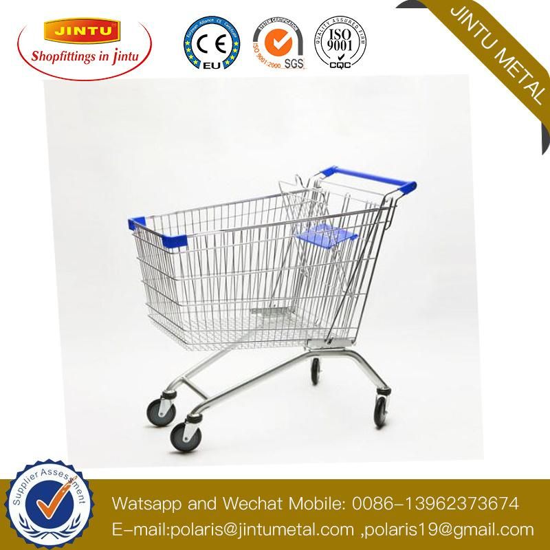 European Best Seller Supermarket Shopping Trolley Cart 210L