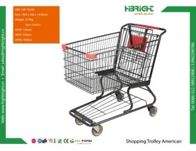 Heavy Duty American Style Supermarket Shopping Cart with Baby Seat