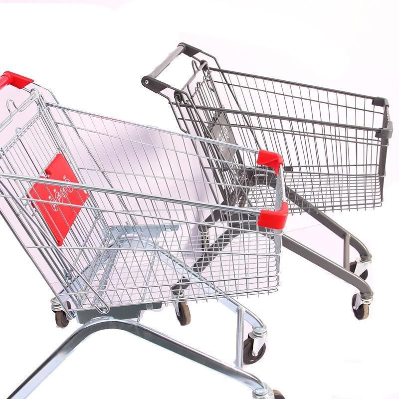 Chinese Supermarket Metal Shopping Folding Platform Trolley Shopping Cart