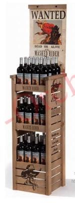 Liquor Store Pop Wood Wine Glass Display Rack