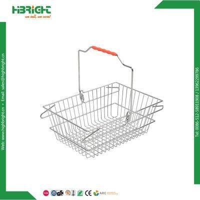 Supermarket Black Metal Shopping Baskets for Shops