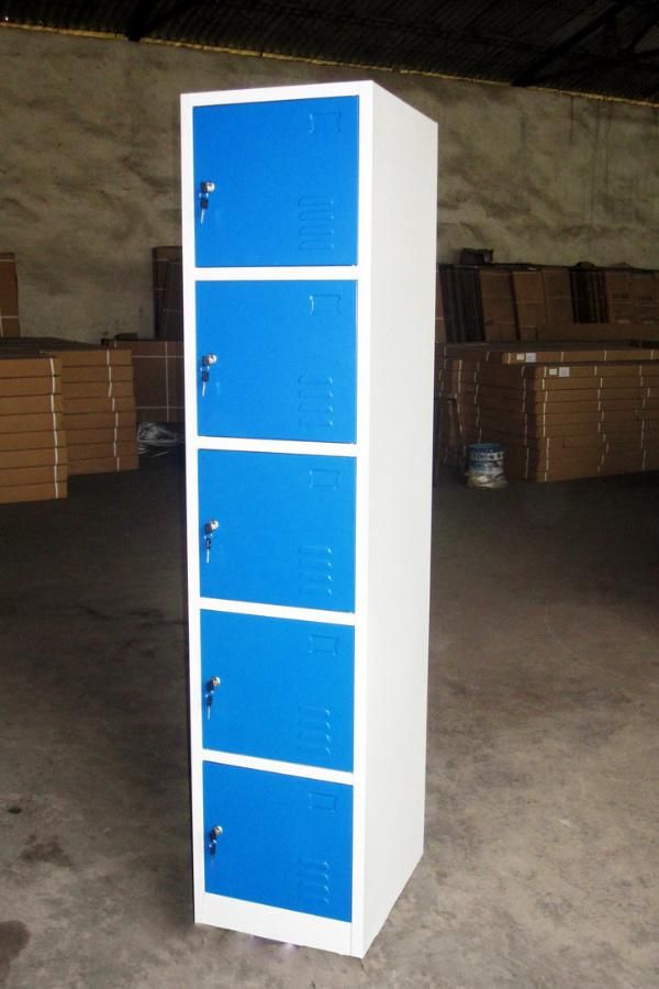 School Gym Furniture 5 Door Clothes Storage Cabinet Metal Locker