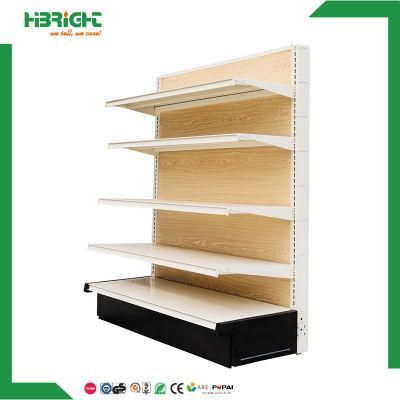 Hypermarket Gondola Wooden Backboard Display Stand